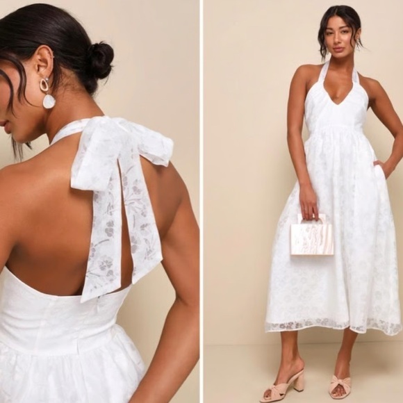 Lulu's Ivory Sleeveless Dress - Picture 1 of 6